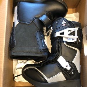 Fox Racing Kids Comp 5K Boots-Black/Silver